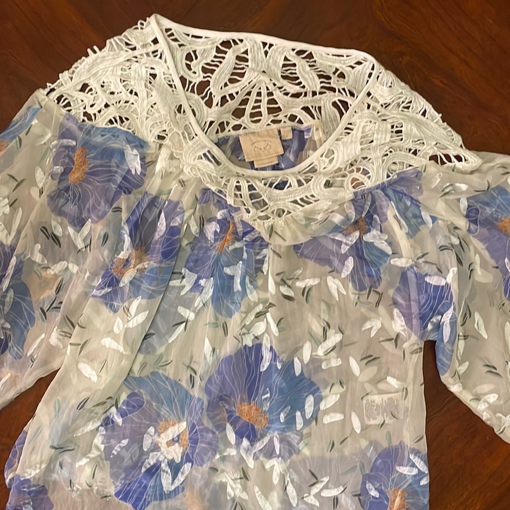 Anthropologie lace blouse- by VanessaVirginia size 4